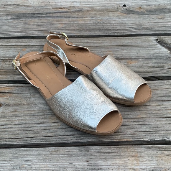franco sarto metallic sandals